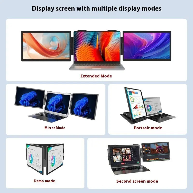 14-inch Dual-screen Portable Monitor Laptop With Wall-mounted External Expansion Screen Dual-screen Portable Screen Bhai Bhai Online Store