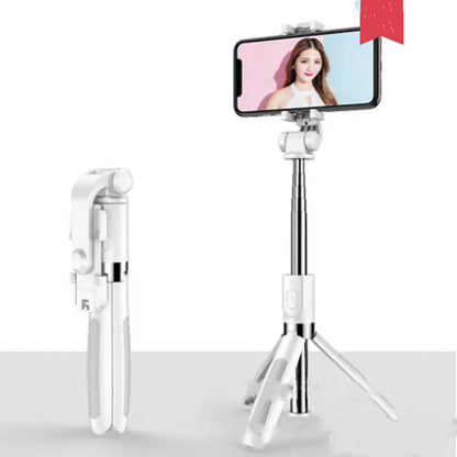 Compatible with Apple, Tripod Selfie Stick Mobile Universal Live Triangle Bracket One Bluetooth Selfie Artifact Bhai Bhai Online Store