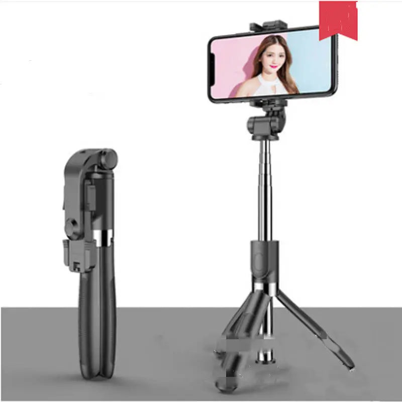 Compatible with Apple, Tripod Selfie Stick Mobile Universal Live Triangle Bracket One Bluetooth Selfie Artifact Bhai Bhai Online Store